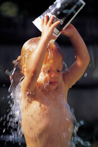 Child doused with water